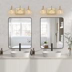 Crystal 3-Light Vanity Light — 17", Gold