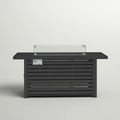 Steel Propane Fire Pit Table with Cover — Black