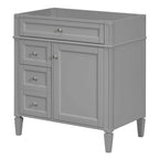 Modern Bathroom Vanity Cabinet — 30", Gray (No Sink)