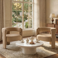 Velvet Mid-Century Armchair — Khaki