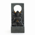 Zen Buddha Waterfall Fountain — 28", Black