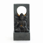 Zen Buddha Waterfall Fountain — 28", Black