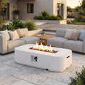 Rectangular Fire Pit — 48", White