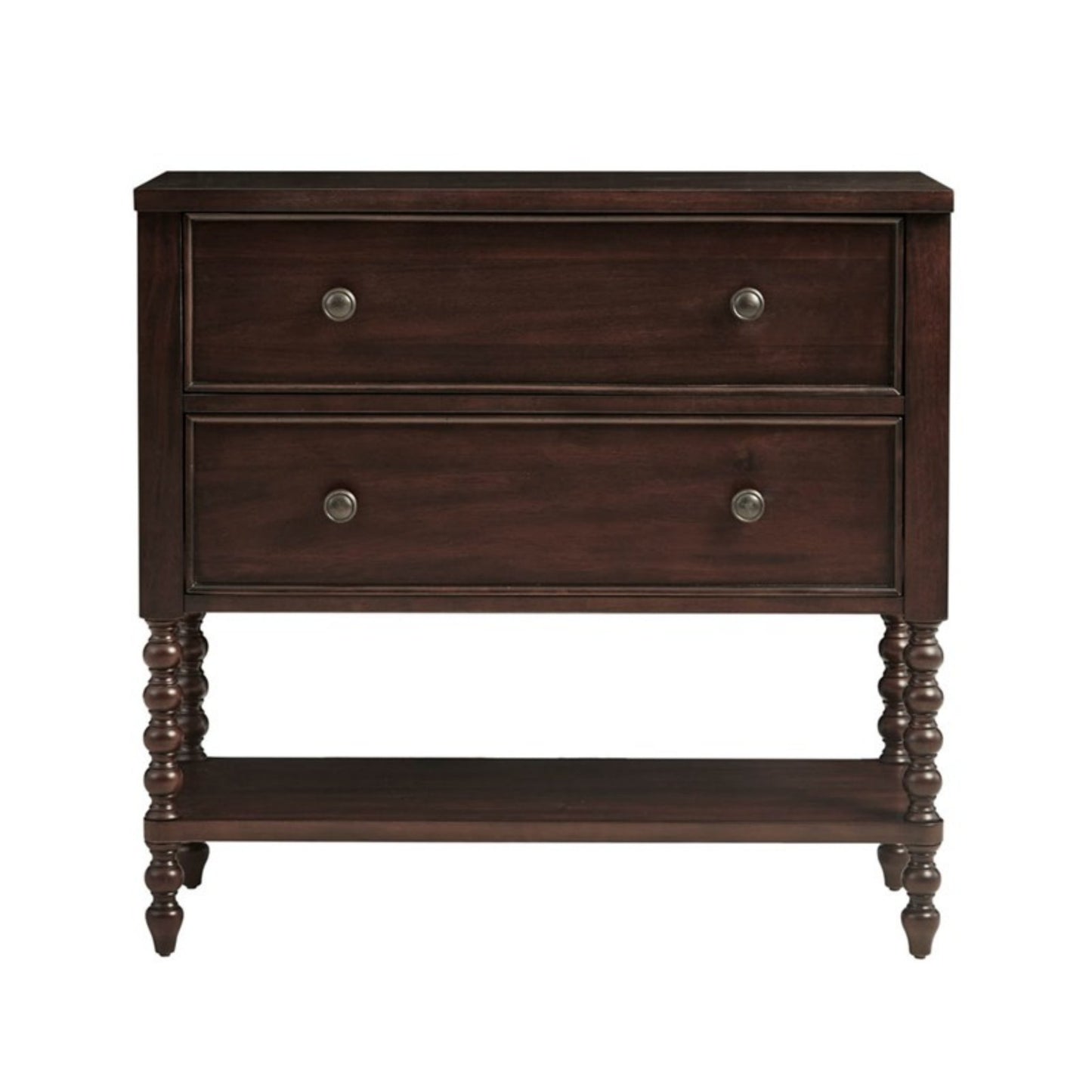 Signature Beckett Accent Chest with 2 Drawers Morocco Brown Solid Wood
