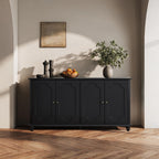Farmhouse Four-Door Sideboard — Black