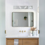 Square 4-Light LED Vanity Light — 26", Chrome