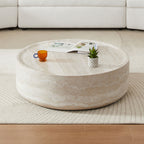 Round Terrazzo-Look Coffee Table — 31.5"