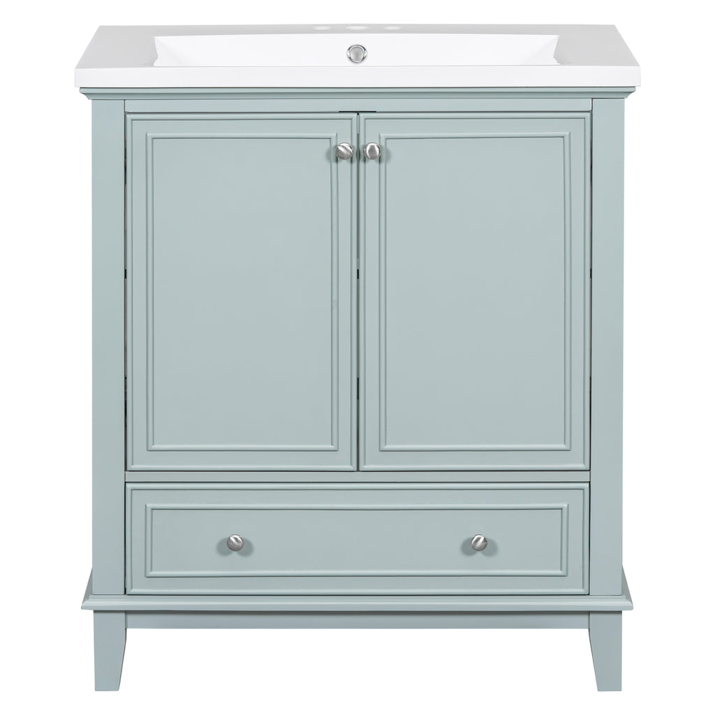 Freestanding Bathroom Vanity — 30", Green