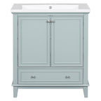 Freestanding Bathroom Vanity — 30", Green