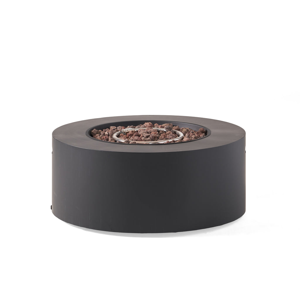 Round Iron Fire Pit — 32", Dark Gray