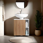 Pascuale Under-Sink Bathroom Cabinet — 22", White & Oak