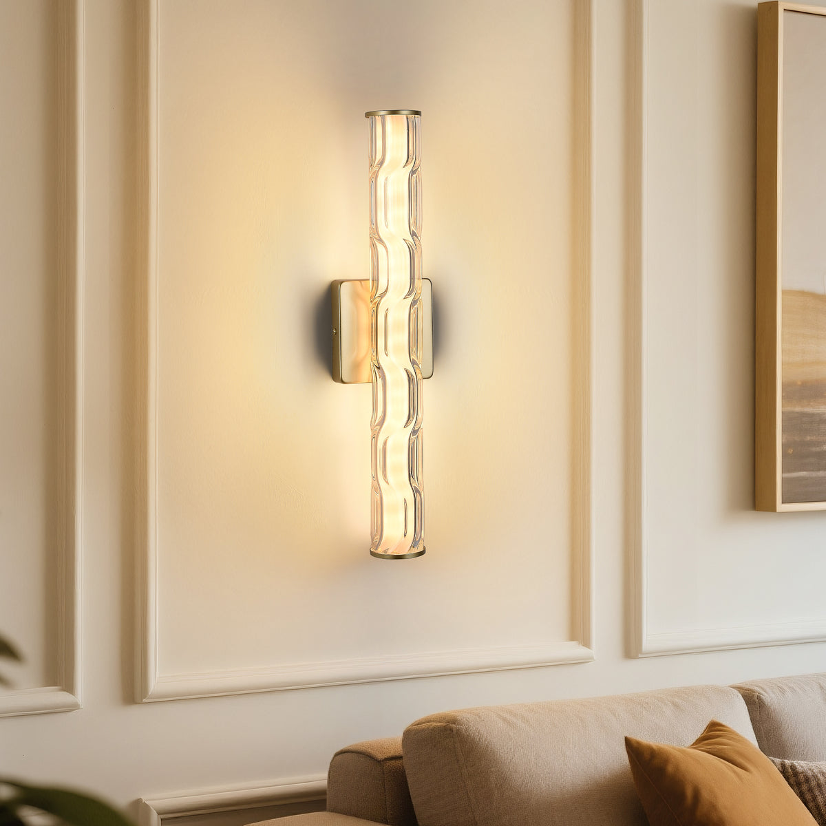 K9 Crystal Wall Sconces, Set of 2 — 19.7", Gold