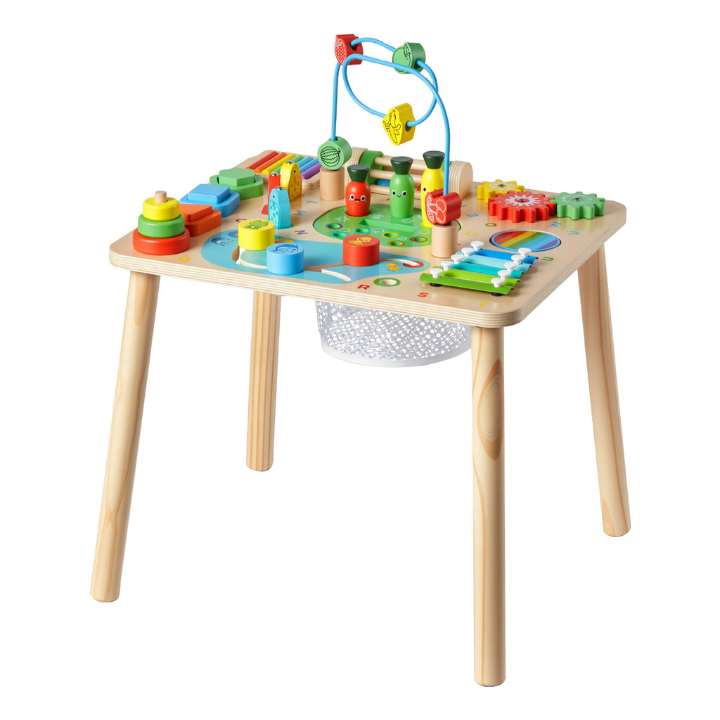 Montessori Kids Activity Table — 13-in-1, Natural
