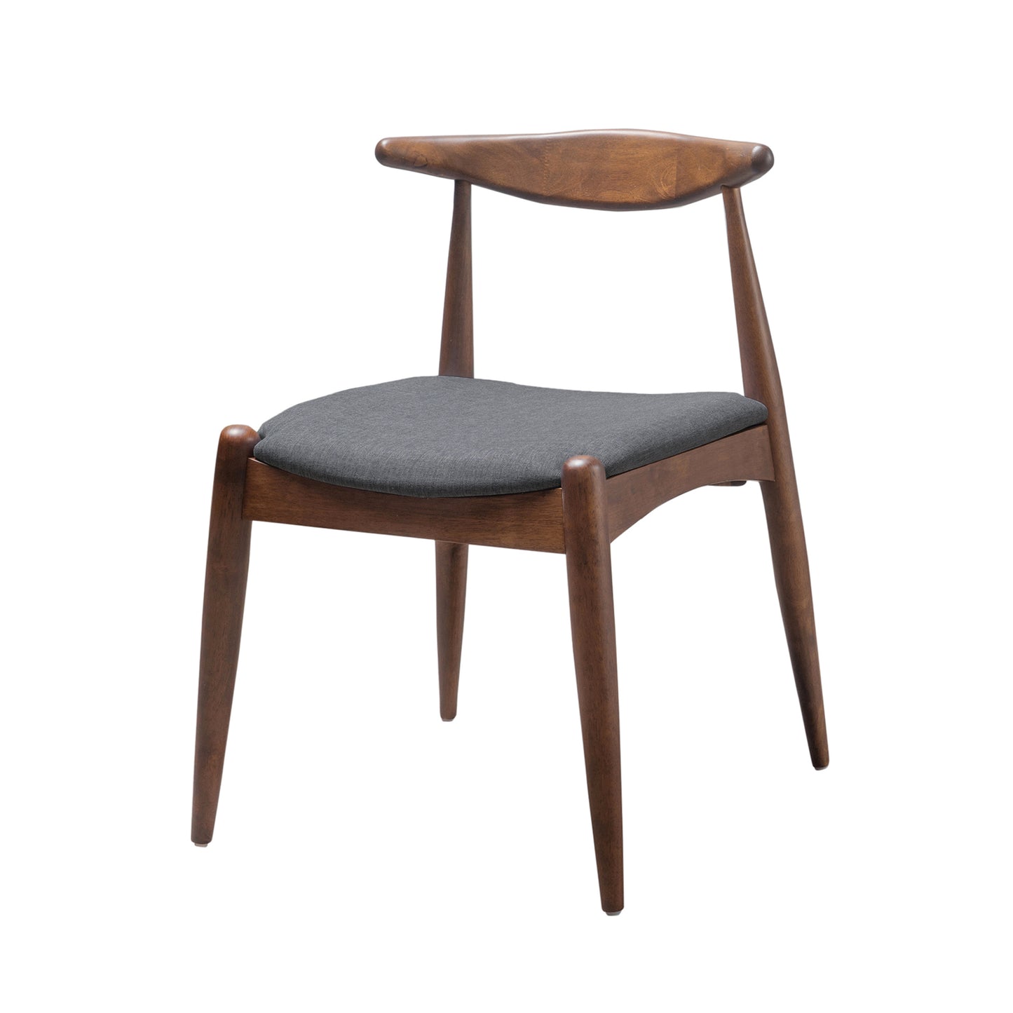 Retro Rubberwood Dining Chairs — Set of 2