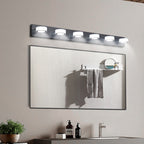 Modern 6-Light LED Vanity Light — 45", Black