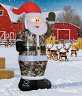 Inflatable Camo Santa