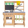 Outdoor Mud Kitchen with Garden Tools — Blue & Neutral