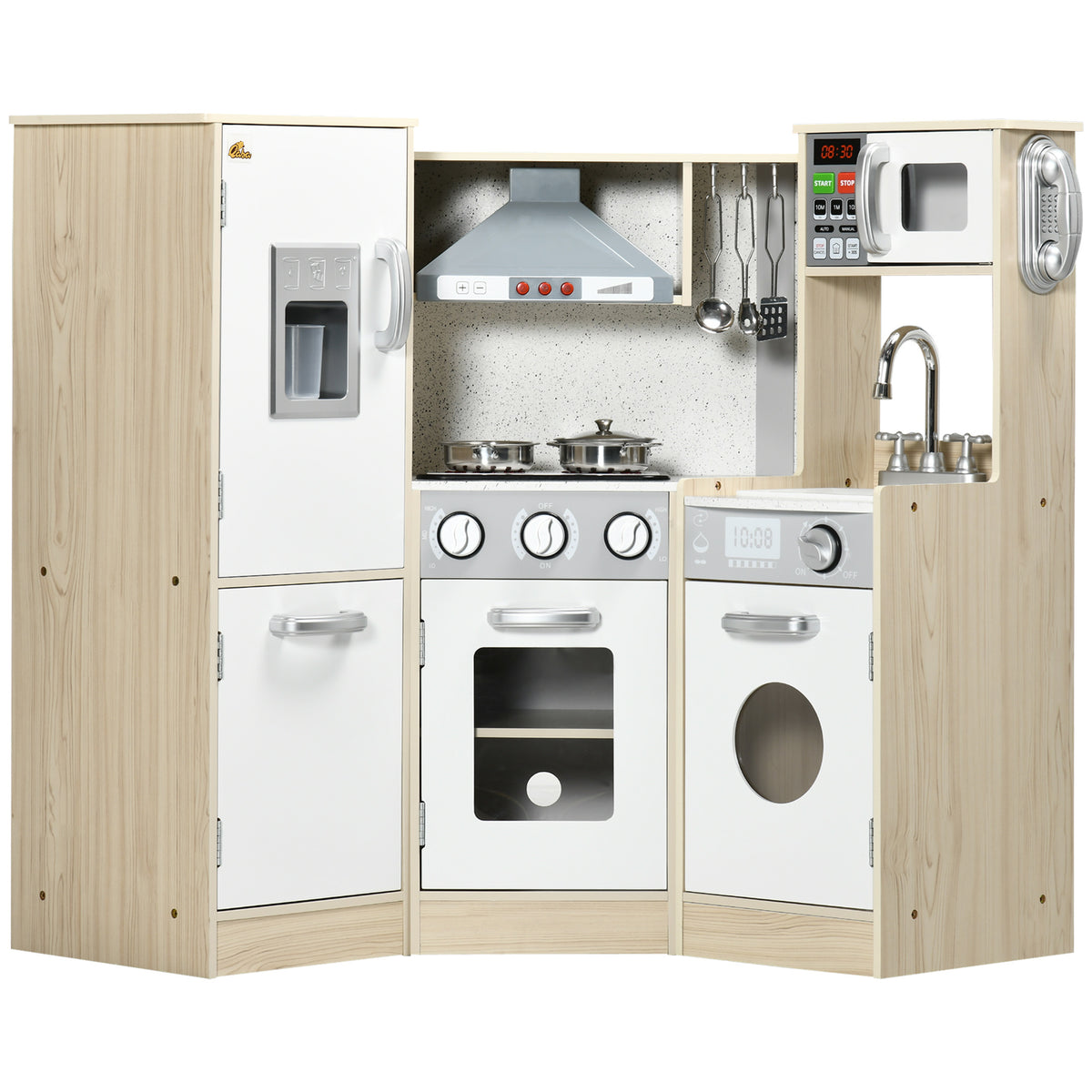 Corner Play Kitchen with Sounds — White