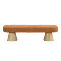 Boucle Dining Bench — 64", Orange