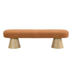 Boucle Dining Bench — 64", Orange