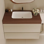 Floating Bathroom Vanity — 30", Walnut