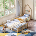 Kids Montessori House Floor Bed (Twin/Full) — Natural