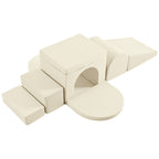 Kids Soft Foam Climb & Crawl Set — 7-Piece, Beige