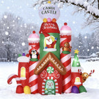 Inflatable Candy Castle with LED Lights — 10 ft
