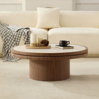 Sintered Stone Coffee Table — 35", Walnut