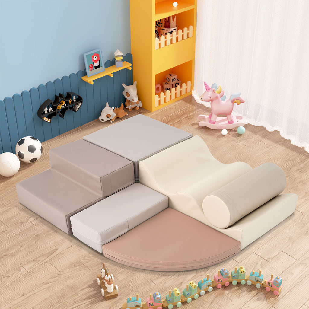 Kids Soft Foam Climb & Crawl Set — 6-Piece, Colorful