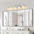 Vintage Crystal 5-Light Vanity Light — 29", Nickel