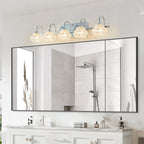 Vintage Crystal 5-Light Vanity Light — 29", Nickel