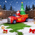 Inflatable Santa Truck with Lit Tree