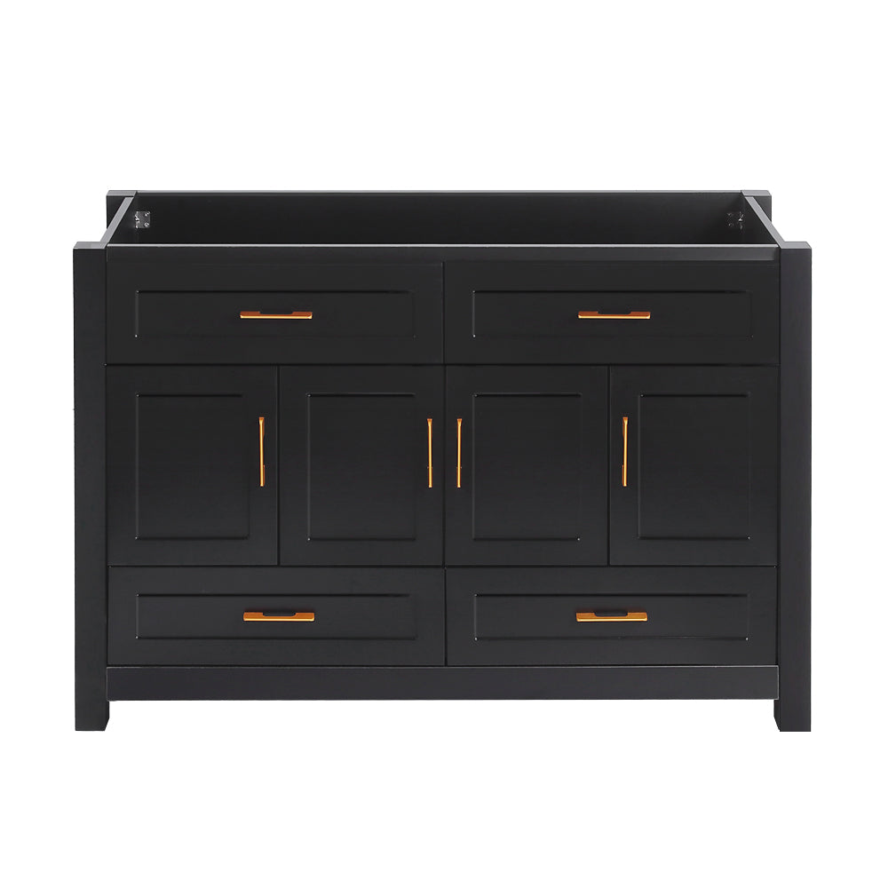 Bathroom Vanity Cabinet — 48", Black (Basin Not Included)