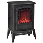 Freestanding Electric Fireplace Stove — 22", Black