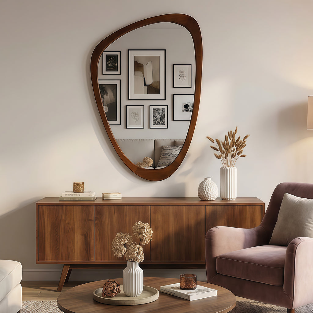 Organic Wood Frame Mirror — 24" x 36", Black Walnut