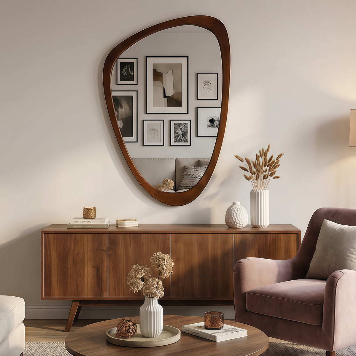 Organic Wood Frame Mirror — 24" x 36", Black Walnut