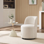 Linen Swivel Barrel Chair — Beige