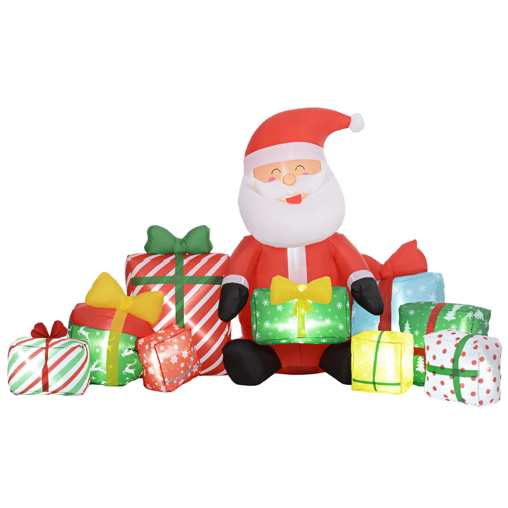 Inflatable Santa with Gift Boxes — 4.4 ft