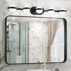 Crystal Sand 5-Light LED Vanity Light — 35", Black