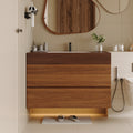 Floating Bathroom Vanity — 30", Dark Walnut