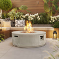Fluted Round Fire Pit Table — 38", 50,000 BTU