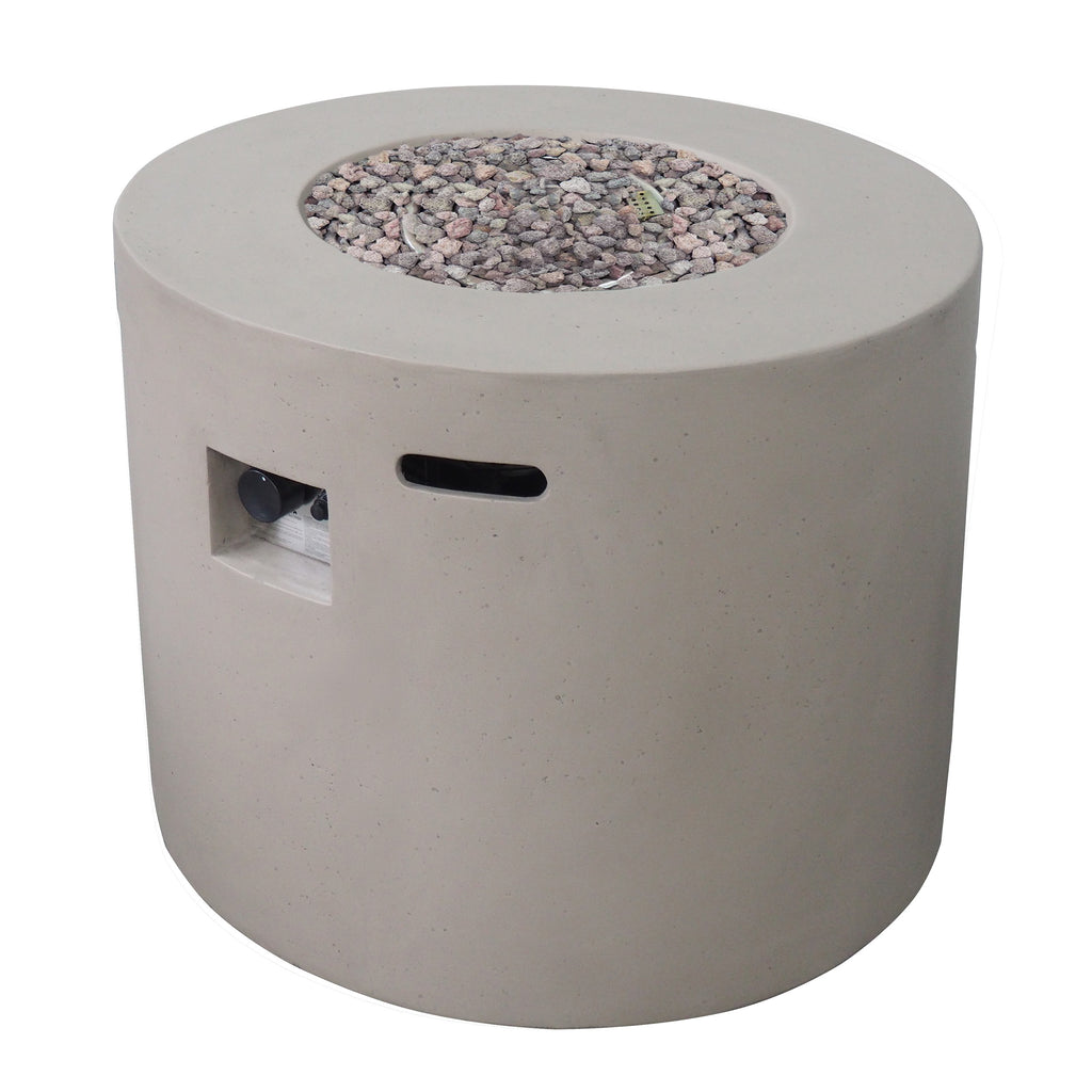 Round Fire Pit — 31", Light Gray