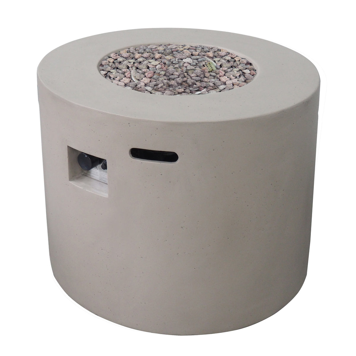 Round Fire Pit — 31", Light Gray
