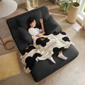 Oversized Corduroy Chaise Sofa — Black