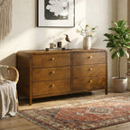 Eldren Six-Drawer Dresser — Walnut