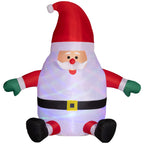 Inflatable Santa with Magic Light Ball — 6 ft