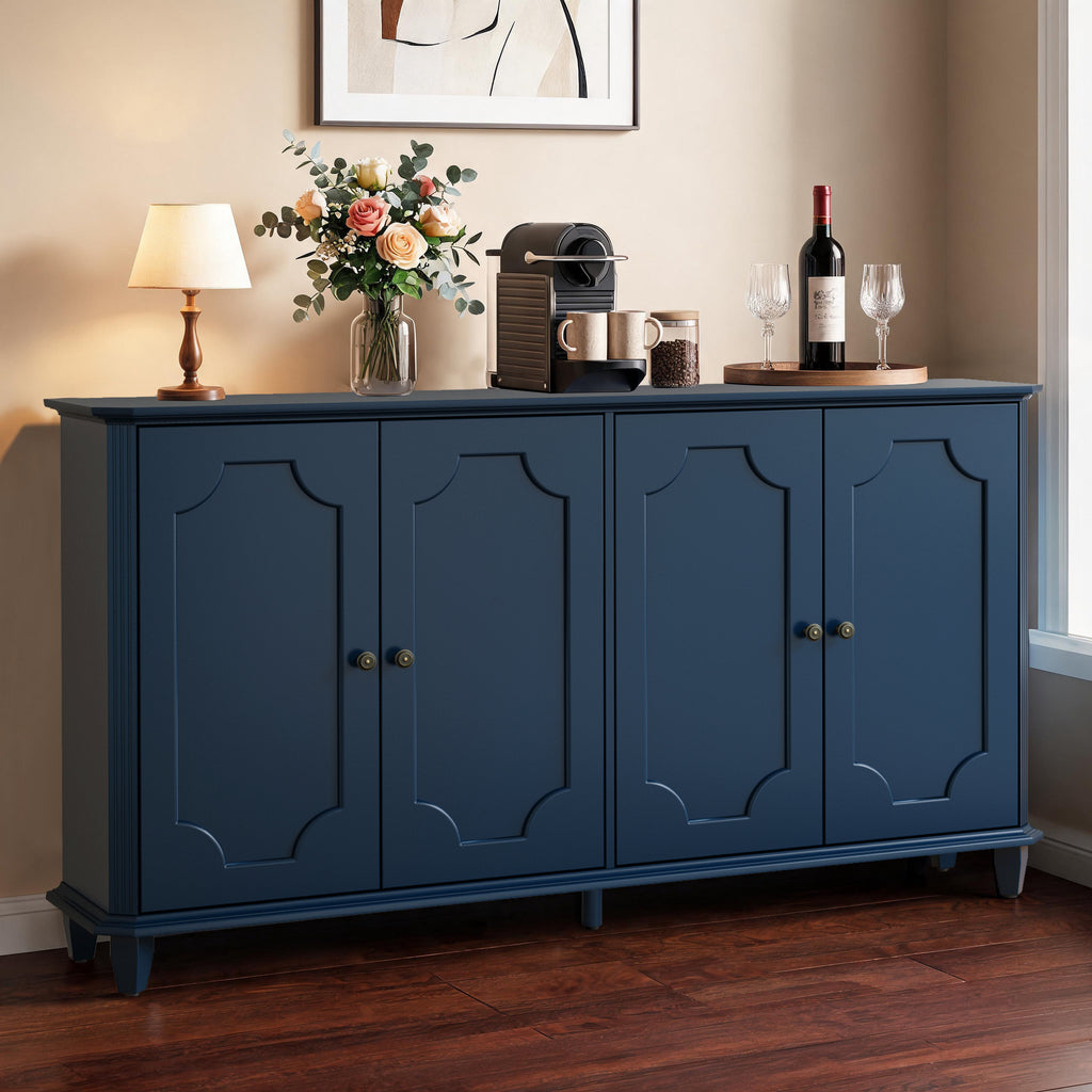 Farmhouse Four-Door Sideboard — Blue