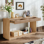 Fluted Console Table — 60", Natural