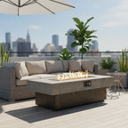 Adjustable-Height Propane Fire Pit Table — 56", 50,000 BTU